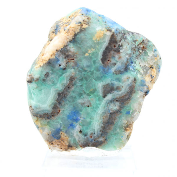 Rebanada auténtica de piedra de azurita malaquita para decoración