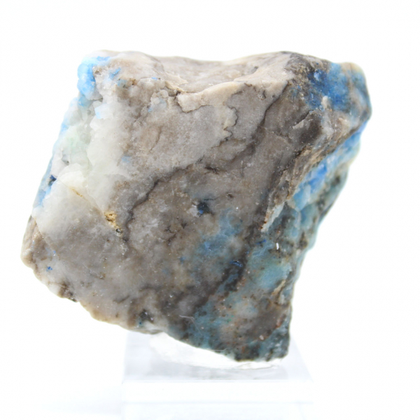 Rebanada pulida de azurita malaquita mineral bruto de calidad