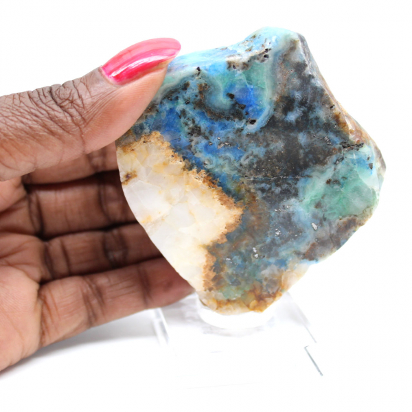 Rebanada de azurita malaquita para adorno