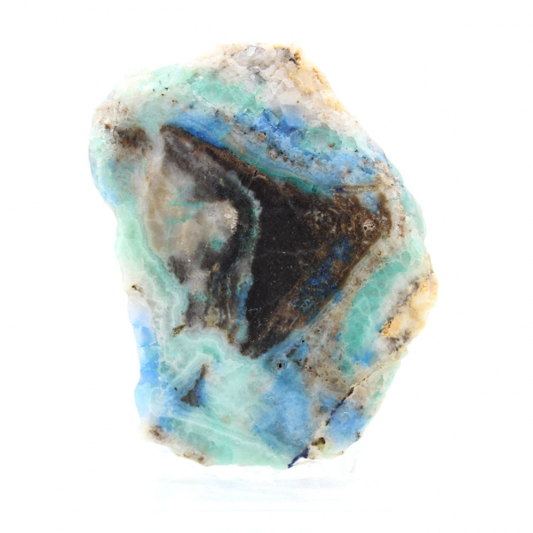 Rebanada auténtica de piedra de azurita malaquita para decoración