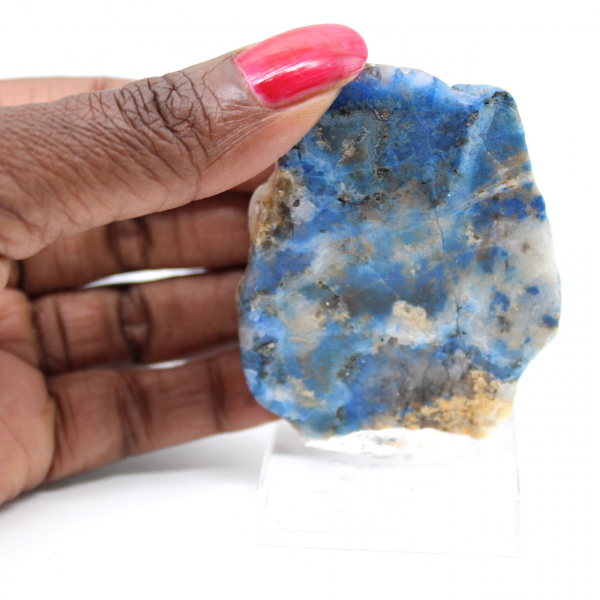 Rebanada de piedra de azurita malaquita para colección y creación