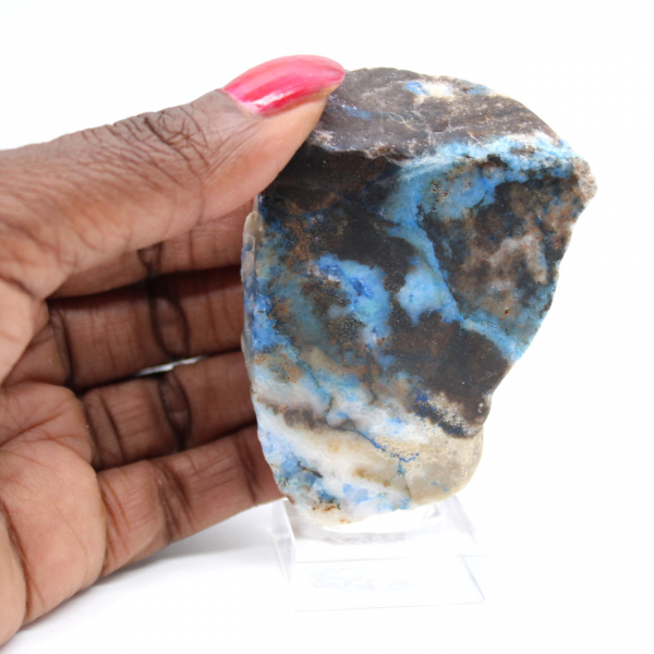 Rebanada de azurita malaquita para colección mineral