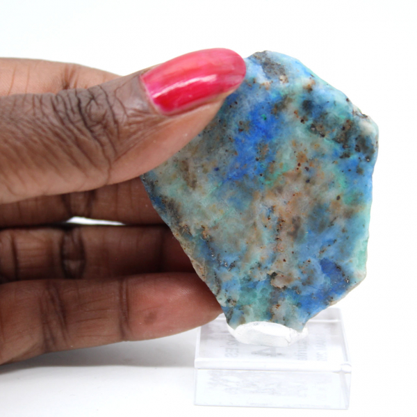 Rebanada de piedra de azurita malaquita para colección y creación