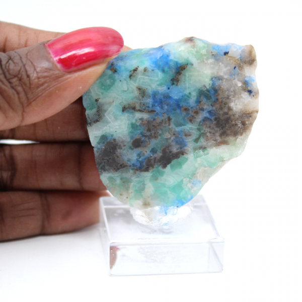 Rebanada auténtica de piedra de azurita malaquita para decoración