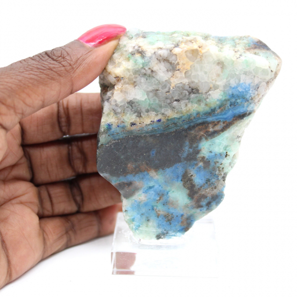 Rebanada de azurita malaquita para adorno