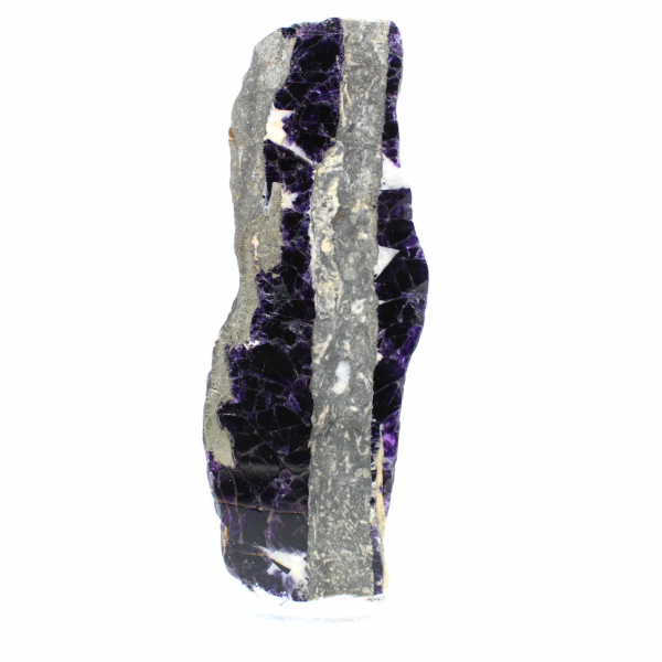 Rebanada de fluorita y pirita para colección mineral