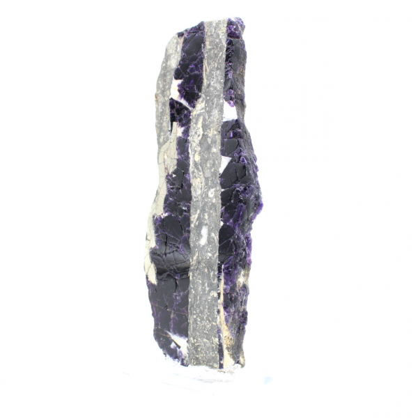 Rebanada de fluorita y pirita para colección mineral