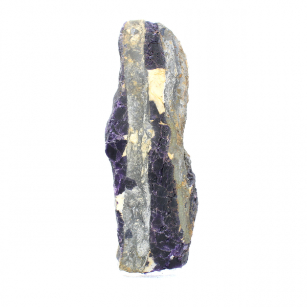 Rebanada de fluorita y pirita para colección mineral