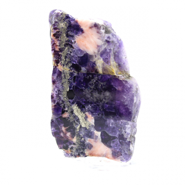 Piedra de fluorita pirita mineral bruto para colección