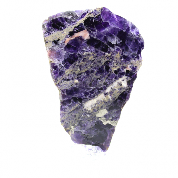 Rebanada de fluorita y pirita para colección mineral