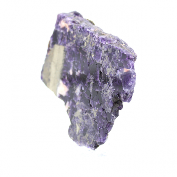 Piedra de fluorita pirita natural mineral único