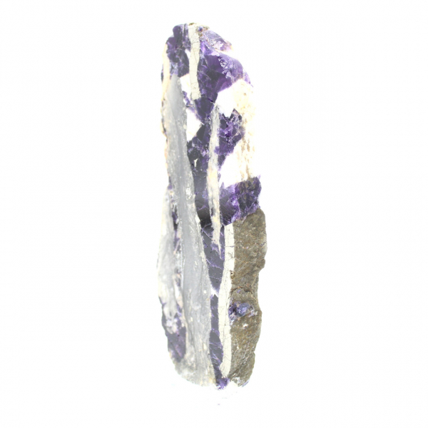 Rebanada natural de fluorita pirita ideal para colección