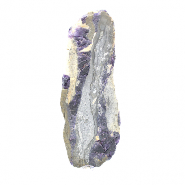 Rebanada natural de fluorita pirita ideal para colección