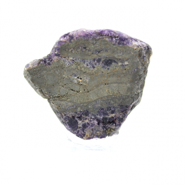 Rebanada de fluorita y pirita para colección mineral