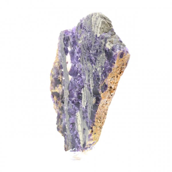 Rebanada de fluorita y pirita para colección mineral