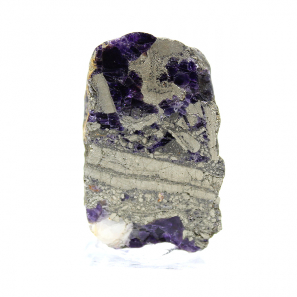 Piedra de fluorita pirita natural mineral único