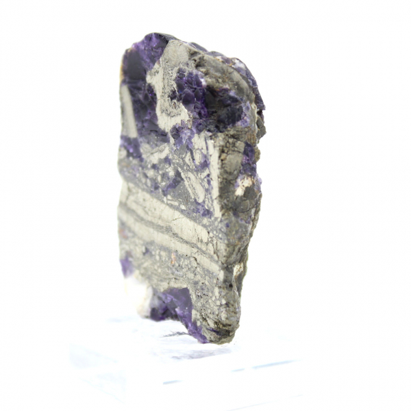 Piedra de fluorita pirita natural mineral único