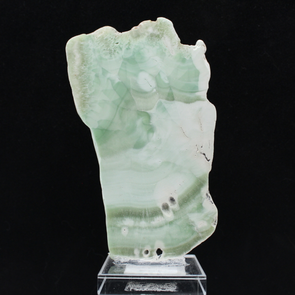 Rebanada natural de aragonita verde para decoración