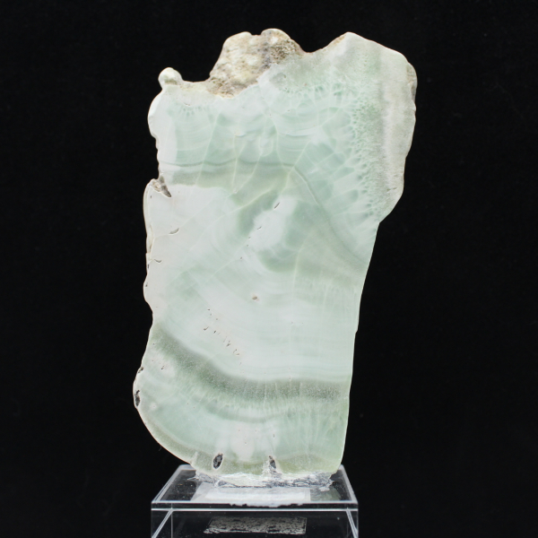 Rebanada natural de aragonita verde para decoración