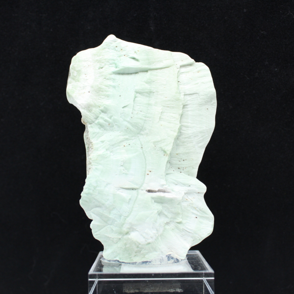 Rebanada de piedra de aragonita verde natural