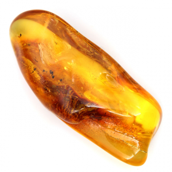 Guijarro de ámbar amarillo pulido: ejemplar de colección de Lituania