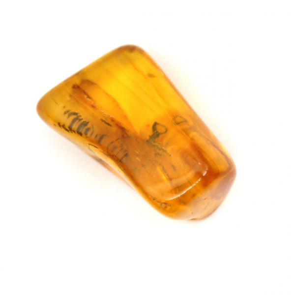 Mini guijarro de ámbar amarillo báltico: fósil para decoración