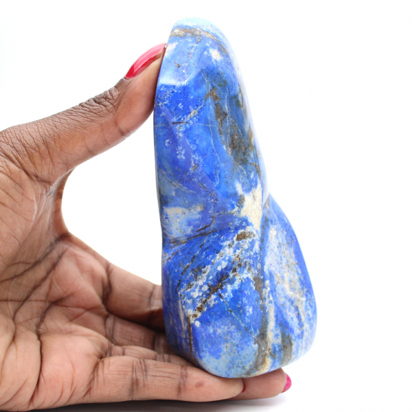 Adorno mineral de lapislázuli azul profundo de Afganistán