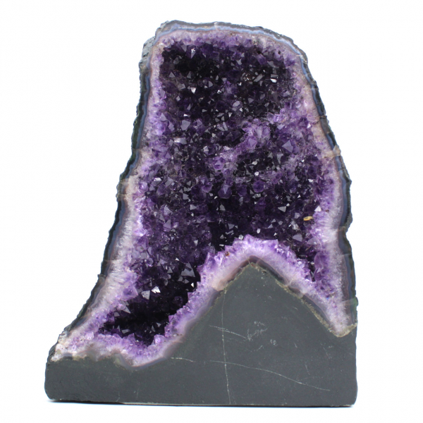  Geoda de amatista de Brasil única de alta calidad con base estable
