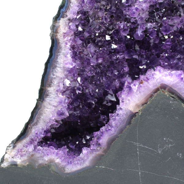  Geoda de amatista de Brasil única de alta calidad con base estable