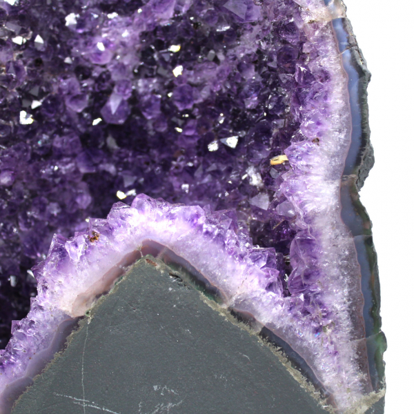  Geoda de amatista de Brasil única de alta calidad con base estable
