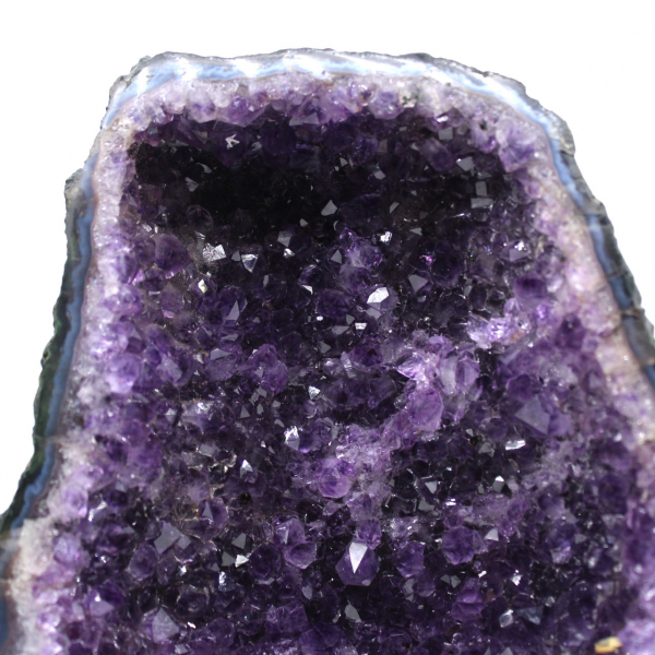  Geoda de amatista de Brasil única de alta calidad con base estable