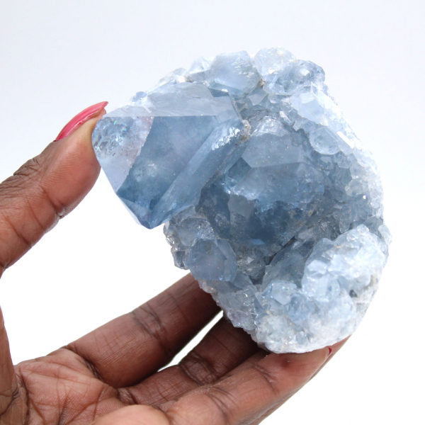 Pieza mineral de celestita azul de Madagascar
