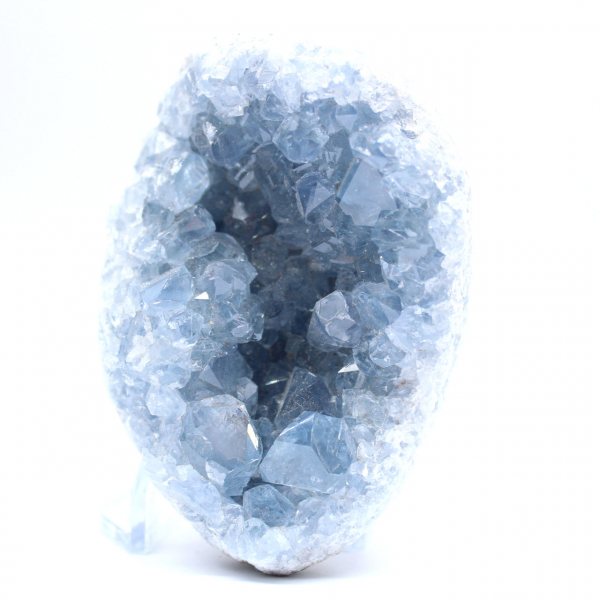 Bloque natural de celestita azul de Madagascar