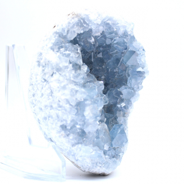 Bloque natural de celestita azul de Madagascar