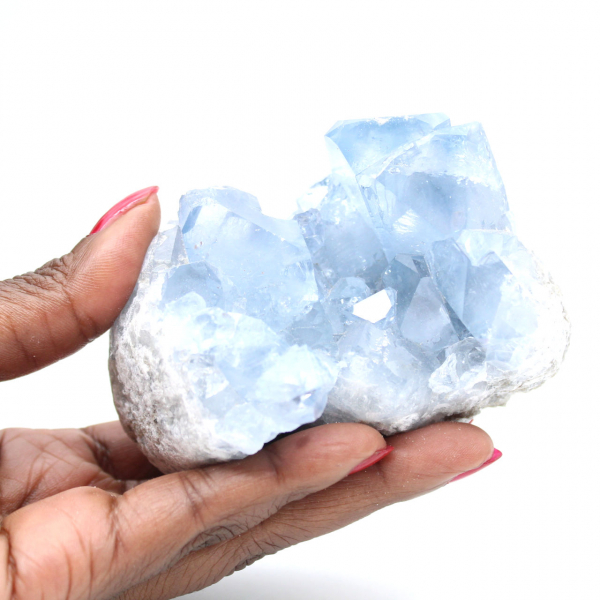Celestita azul cristalizada de Madagascar
