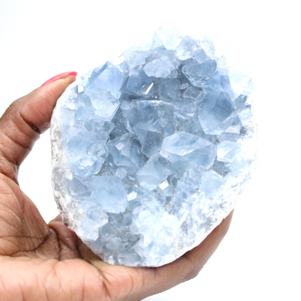 Celestita azul de geoda natural de Madagascar