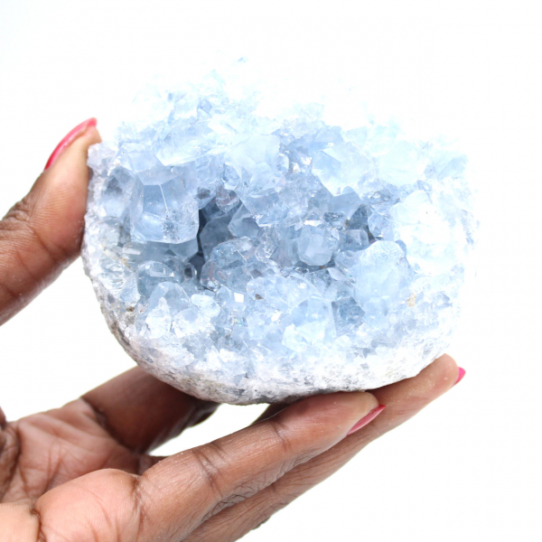 Geoda de celestita azul Madagascar pieza única