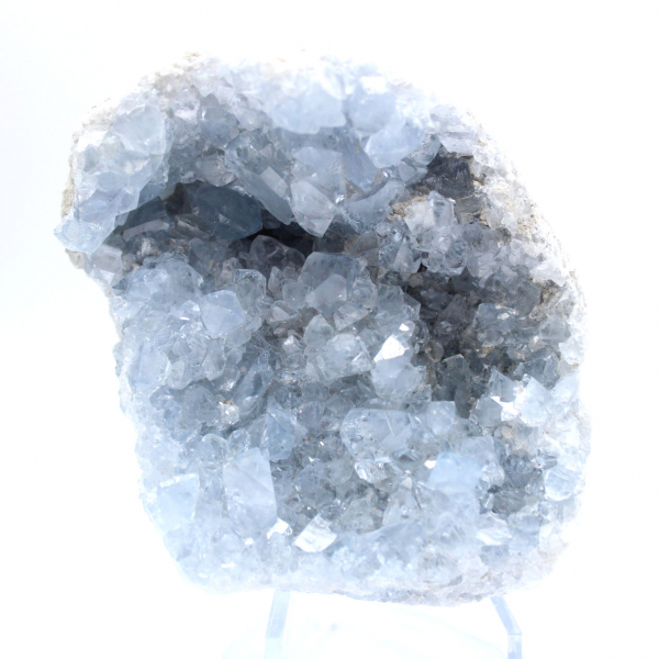 Geoda de cristal de celestita azul de Madagascar