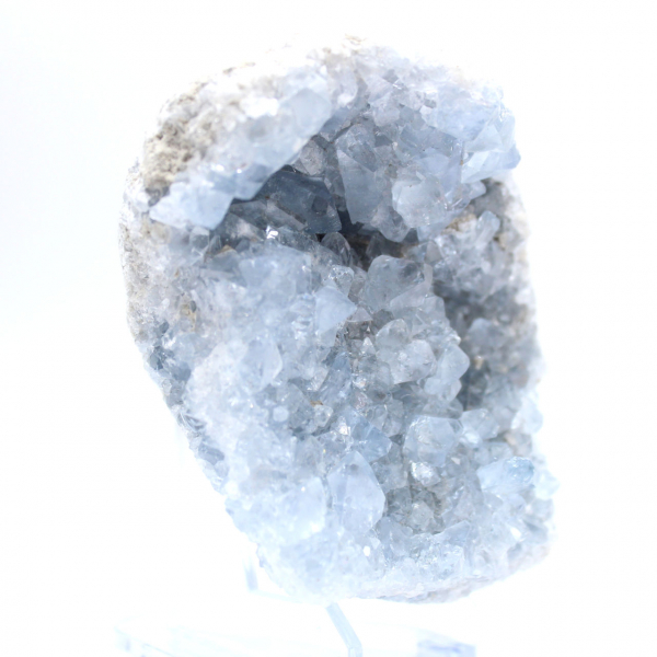 Geoda de cristal de celestita azul de Madagascar