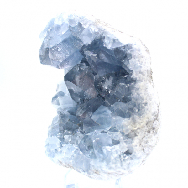 Geoda mineral de celestita azul de Madagascar