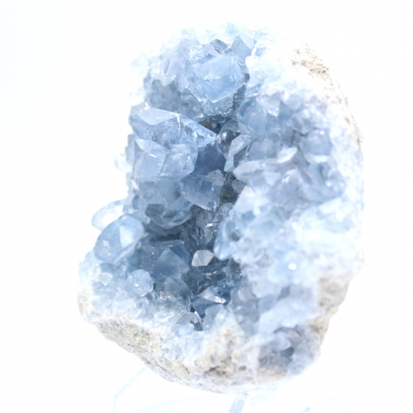 Geoda de celestita azul de Madagascar de primera calidad