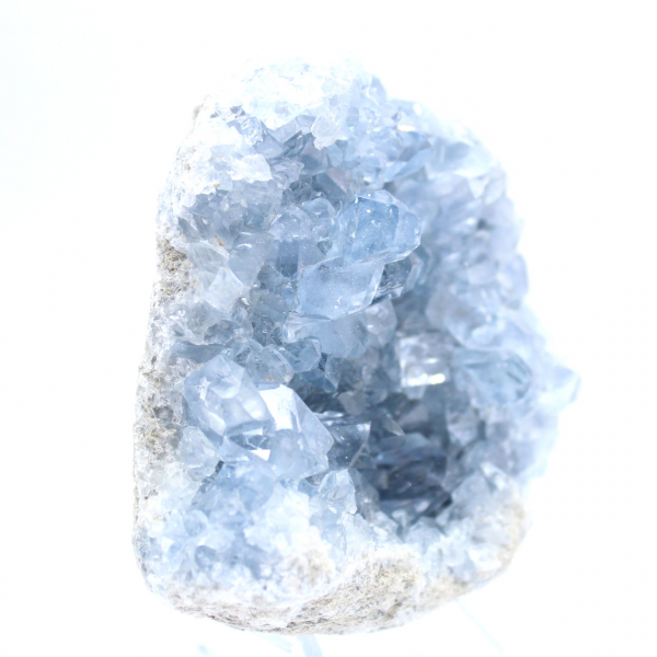 Geoda de celestita azul de Madagascar de primera calidad