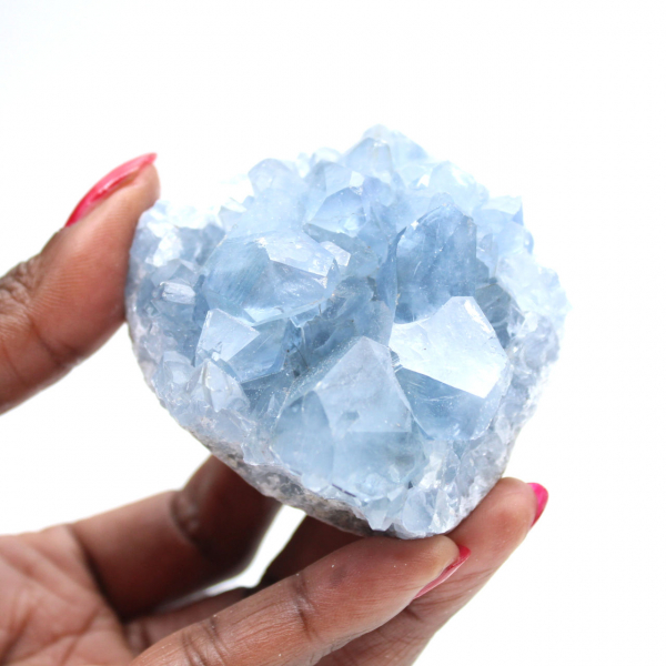 Bloque cristalino de celestita azul de Madagascar