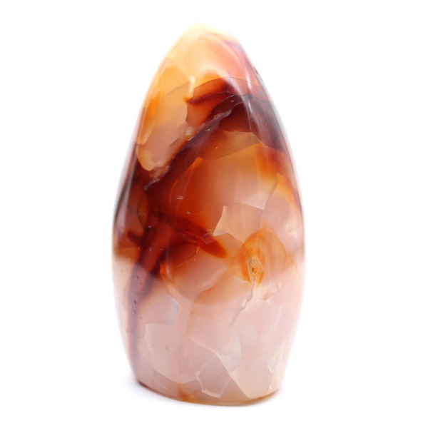 Adorno mediano de cornalina pulida - Piedra natural de Madagascar para decoración