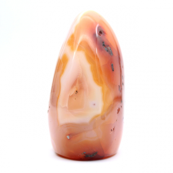 Adorno decorativo de cornalina pulida - Piedra natural de Madagascar (450 g)