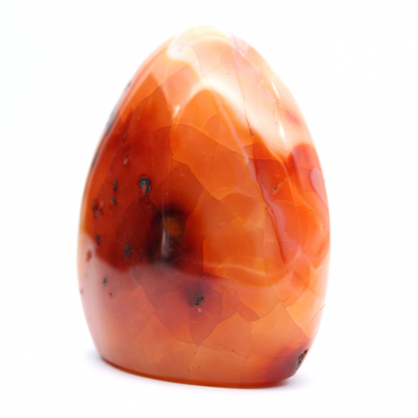 Adorno decorativo de cornalina pulida - Piedra natural de Madagascar (450 g)