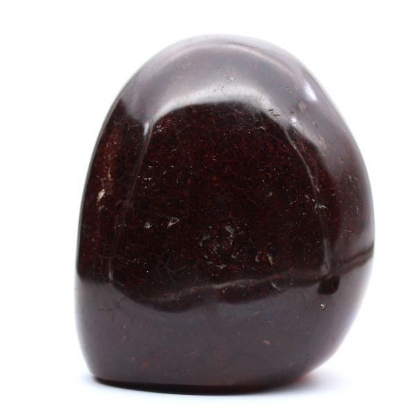 Adorno de cornalina pulida de Madagascar: piedra natural coleccionable de color rojo anaranjado intenso