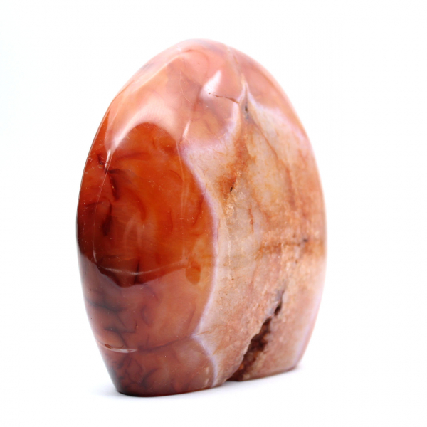 Cornalina de Madagascar pulida - Piedra decorativa grande (ornamento natural)