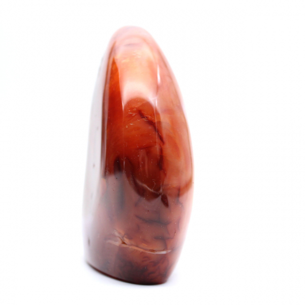 Cornalina de Madagascar pulida - Piedra decorativa grande (ornamento natural)