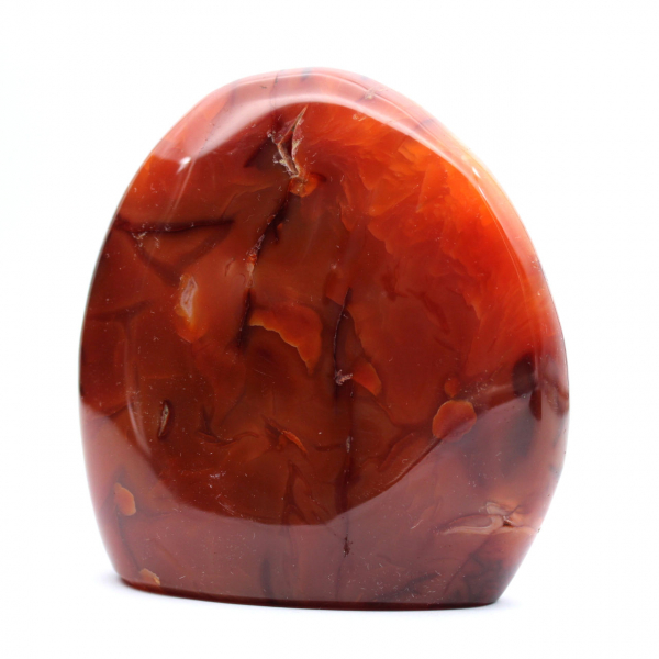 Cornalina de Madagascar pulida - Piedra decorativa grande (ornamento natural)